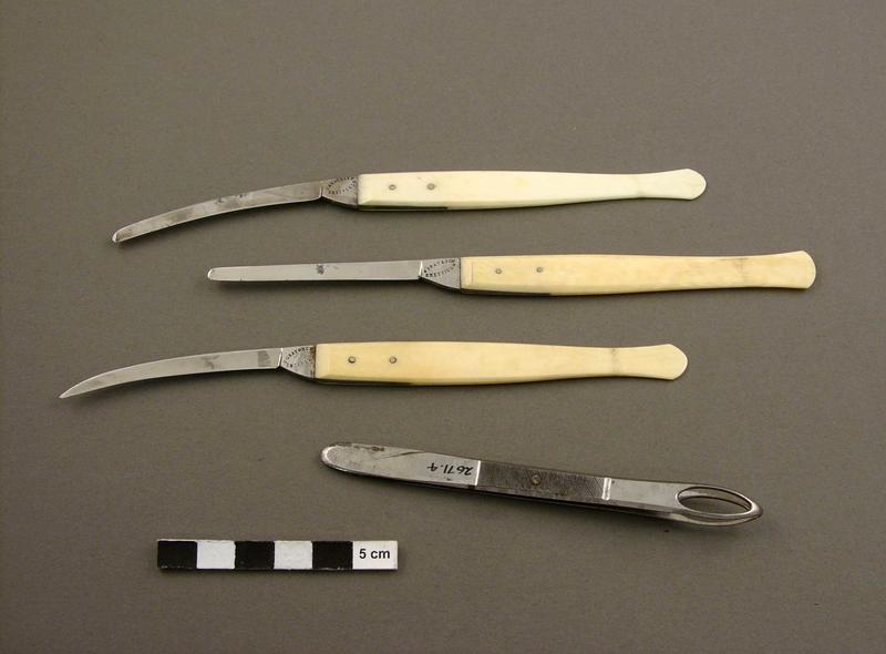 Set of amputation instruments, in fitted case Faculty of Medicine, Dentistry and Health