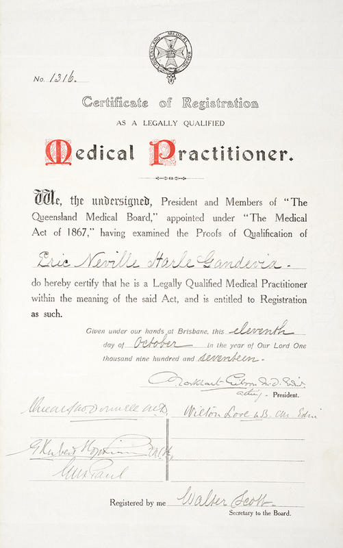 Certificate of Registration as a Legally Qualified Medical Practitioner