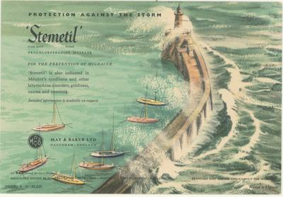 Blotting card - Protection against the storm 'Stemetil'; Circa 1950s; MHM2017.221