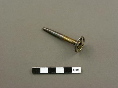 Stem: intra-uterine stem, brass plated with disc head (2)