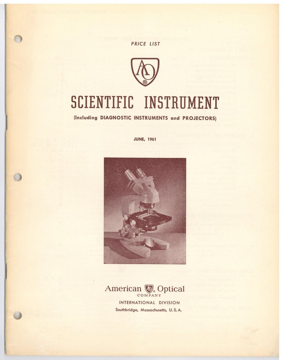 Spencer Series 60 Teaching Microscopes Scientific Instrument Price List ...