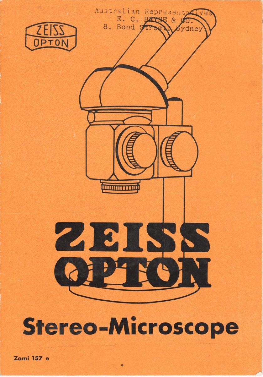 Zeiss Opton StereoMicroscope Faculty of Medicine, Dentistry and