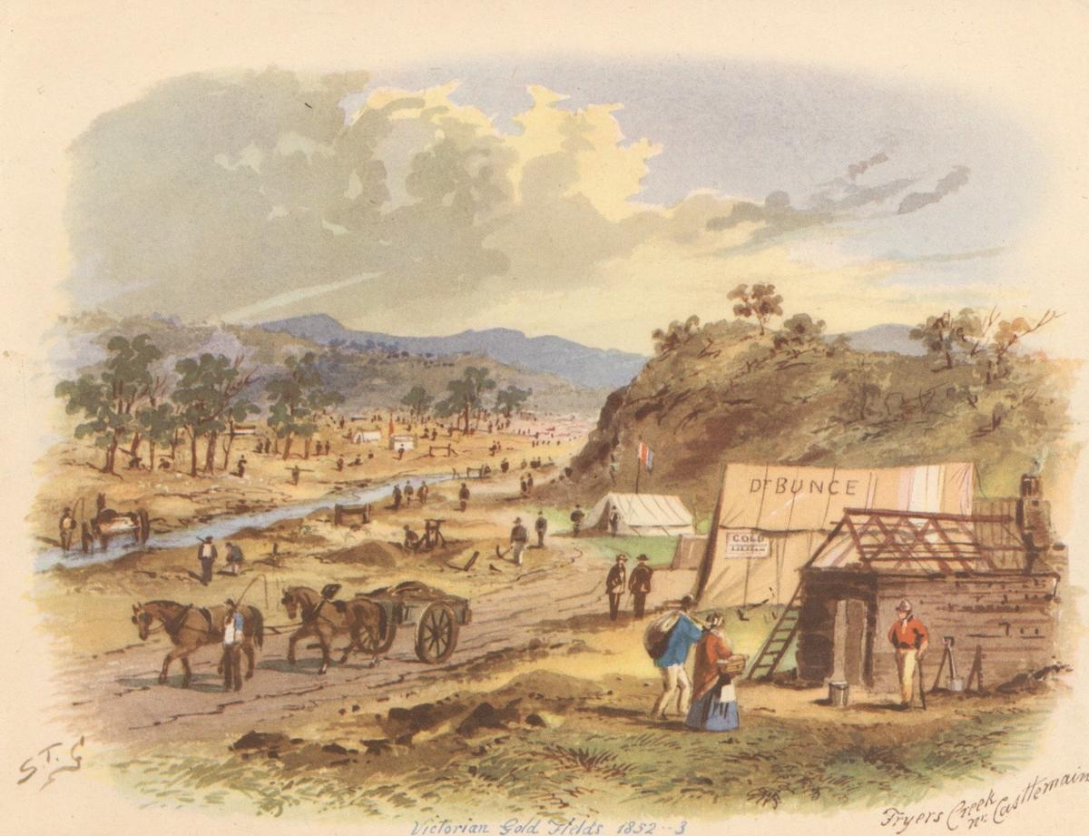 Victorian Goldfields 18523, Fryers Creek near Castlemaine [Dr Bunce's