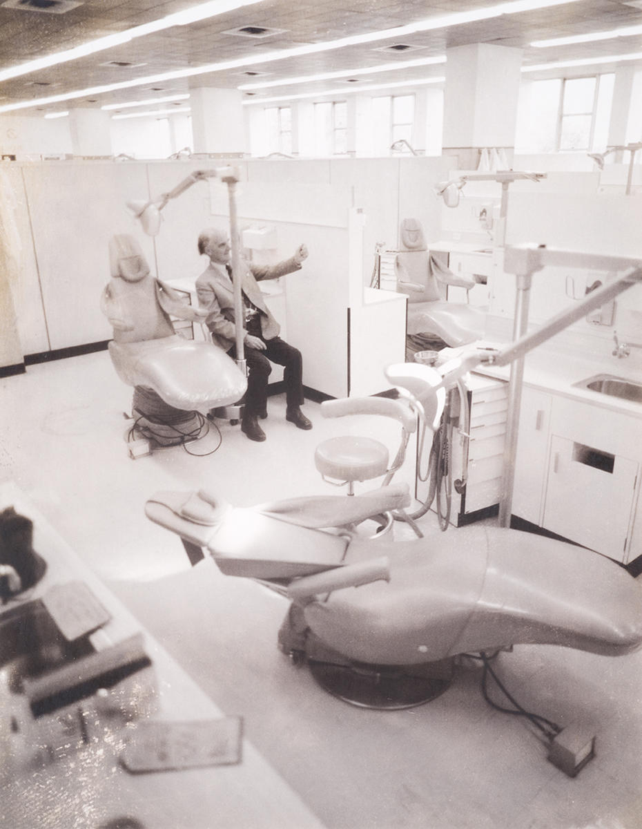 Photograph of Henry Forman Atkinson in a dental room Faculty of